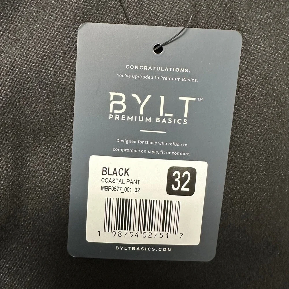 BYLT Basics Black Men's Chinos
